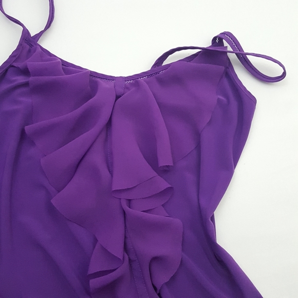 WHITE HOUSE BLACK MARKET Sleeveless Ruffle Blouse - Picture 4 of 9